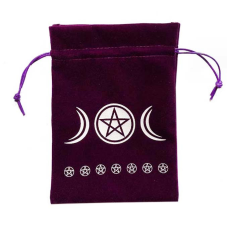 Мішечок для карт Таро “Фази Місяця“ бордовий