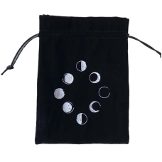 Мішечок для карт Таро “Фази Місяця“ чорний