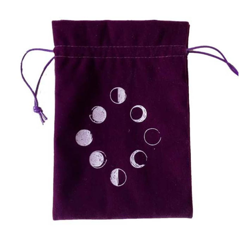 Мішечок для карт Таро “Фази Місяця“ бордовий Мішечок для карт Таро “Фази Місяця“ бордовий