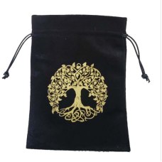 Мішечок для карт Таро “Дерево Життя“ чорний