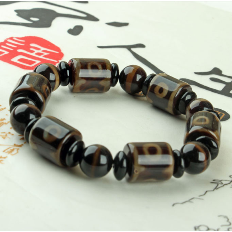 Браслет шість коричневих триоких ДЗІ Браслет шість коричневих триоких ДЗІ