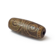 Бусина ДЗІ зелена 3 ока