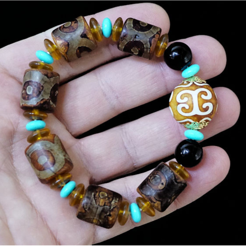 Браслет ДЗІ шисть на 3 ока Браслет ДЗІ шисть на 3 ока