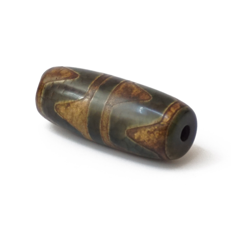 Бусина ДЗІ коричнева Зуб Тигра