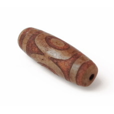 Бусина ДЗІ коричнева 3 ока