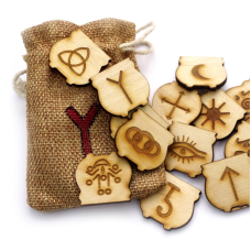 Набір дерев“яних рун “Ведьміни руни“