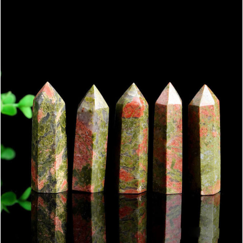 Кристал Зелена яшма-висота 6-7 см.