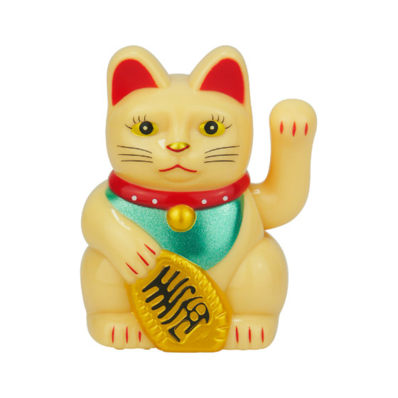 Манекі Неко на сонячній батарейці Жовтий Манекі Неко на сонячній батарейці Жовтий