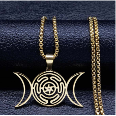 Триєдина жовтий метал з ланцюжком 60см.