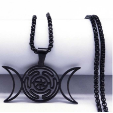 Триєдина чорний метал з ланцюжком 60см.