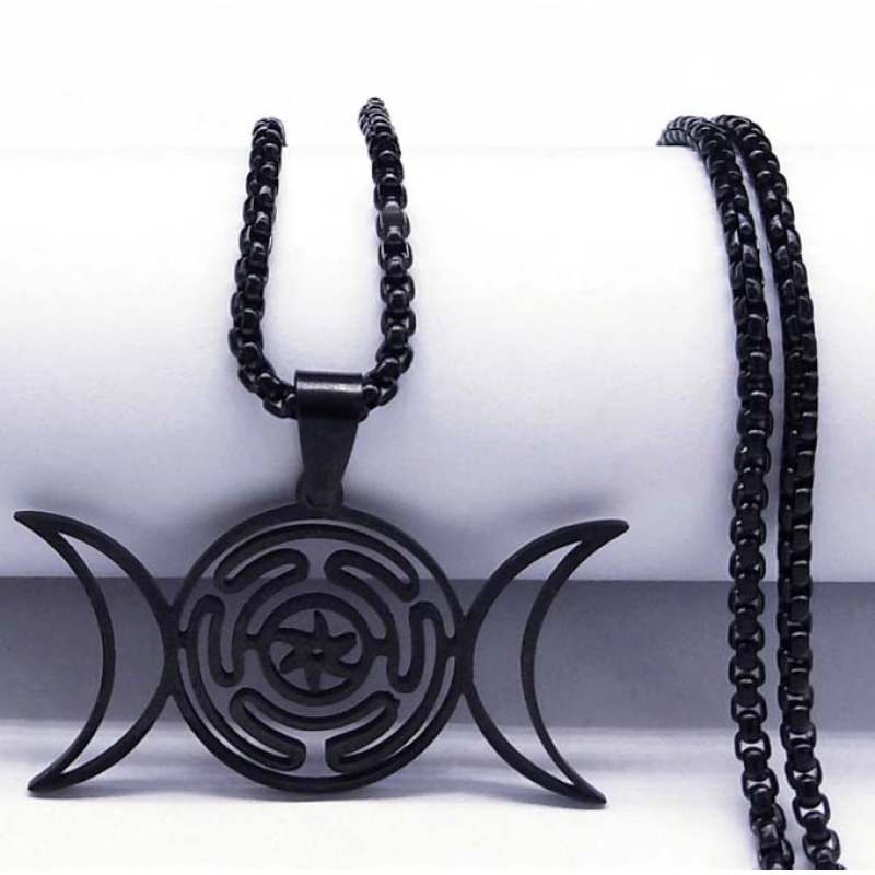 Триєдина чорний метал з ланцюжком 60см.