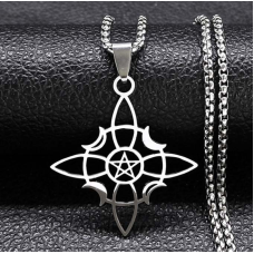 Фази місяця білий метал з ланцюжком 60см.