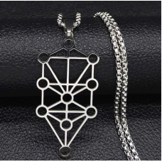 Дерево Сефірот білий метал з ланцюжком 60см.