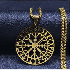 Шолом Жаху жовтий метал з ланцюжком 60см.