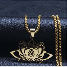 Лотос жовтий метал з ланцюжком 60см.