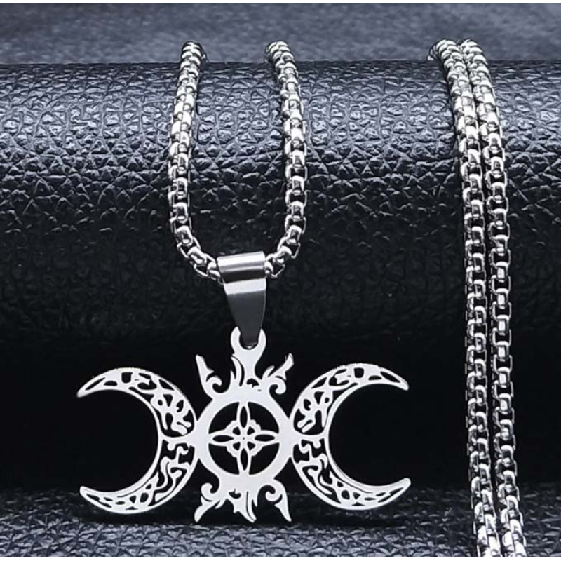 Триєдина білий метал з ланцюжком 60см.