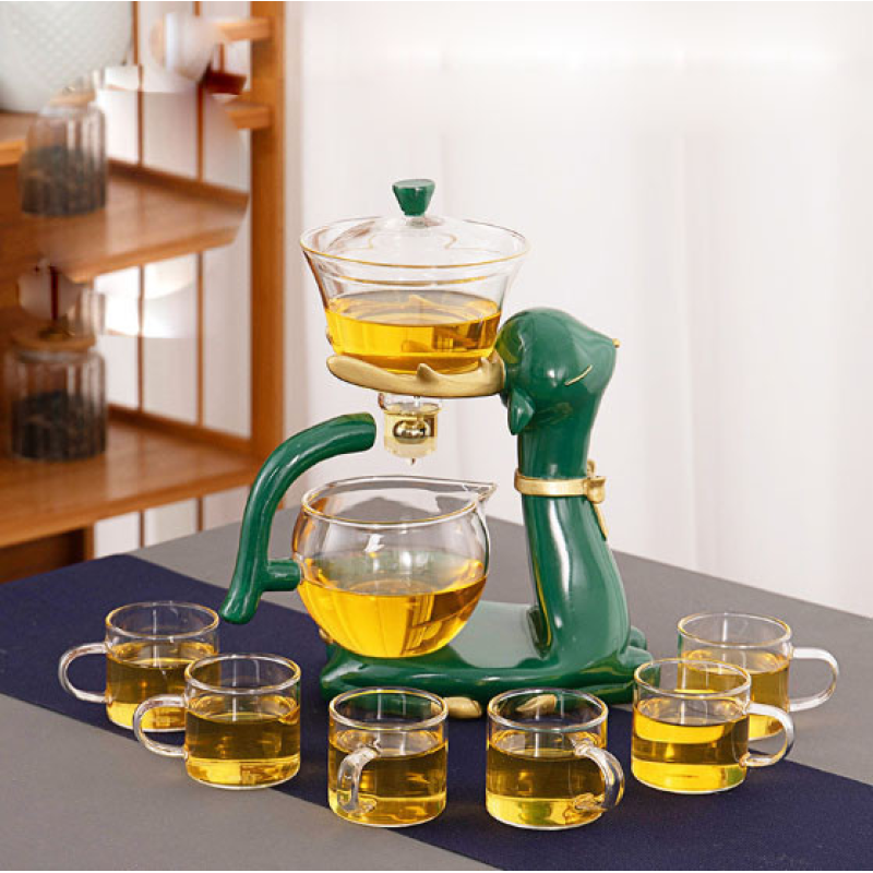 Сервіз Лінивий чай + 6 чашок Оленя зелений 350мл.