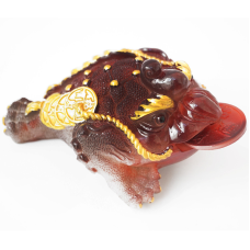 Чайна іграшка Жаба багатства Червона велика