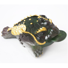 Чайна іграшка Жаба багатства Зелена велика