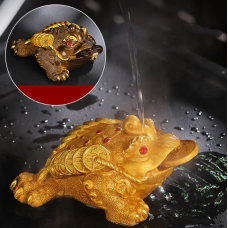 Чайна іграшка Жаба багатства Коричнева середня важка