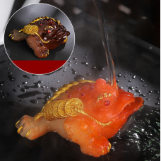 Чайна іграшка Жаба багатства Червона середня важка