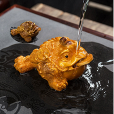 Чайна іграшка Жаба багатства Коричнева середня