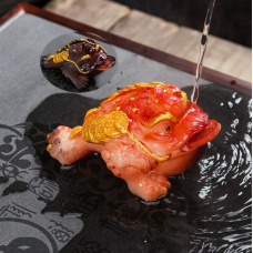 Чайна іграшка Жаба багатства Червона середня