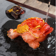 Чайна іграшка Жаба багатства Червона велика