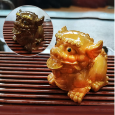 Чайна іграшка Сніговий Лев Коричневий