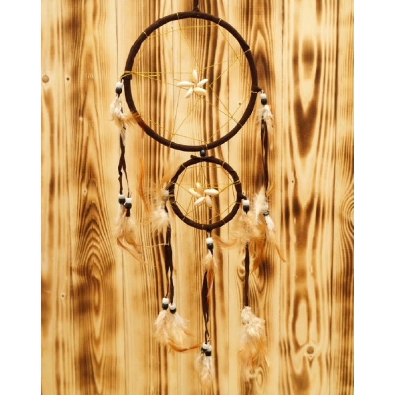 Ловець снів 2 Коло з каурі Коричневий