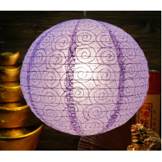 Ліхтар паперовий КУЛЯ Спіраль Бузковий