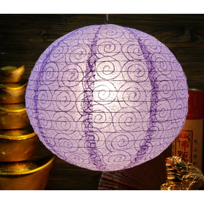 Ліхтар паперовий КУЛЯ Спіраль Бузковий Ліхтар паперовий КУЛЯ Спіраль Бузковий