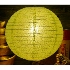 Ліхтар паперовий ШАР Спіраль Салатовий