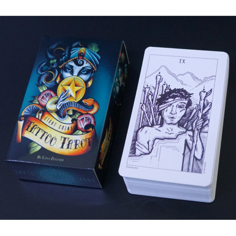 Карти Таро Тату Вісім монет (Eight Coins“ Tattoo Tarot)