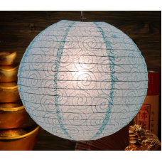 Ліхтар паперовий ШАР Спіраль Бірюзовий