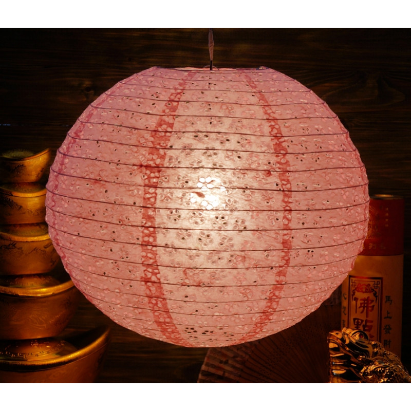 Ліхтар паперовий КУЛЯ Мей Хуа Світло рожевий
