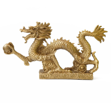 Дракон із перлиною великий бронза