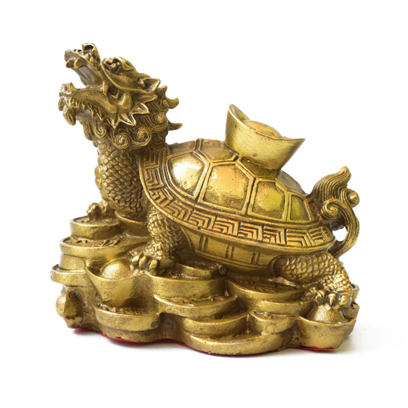 Драконова черепаха з чашею достатку бронза