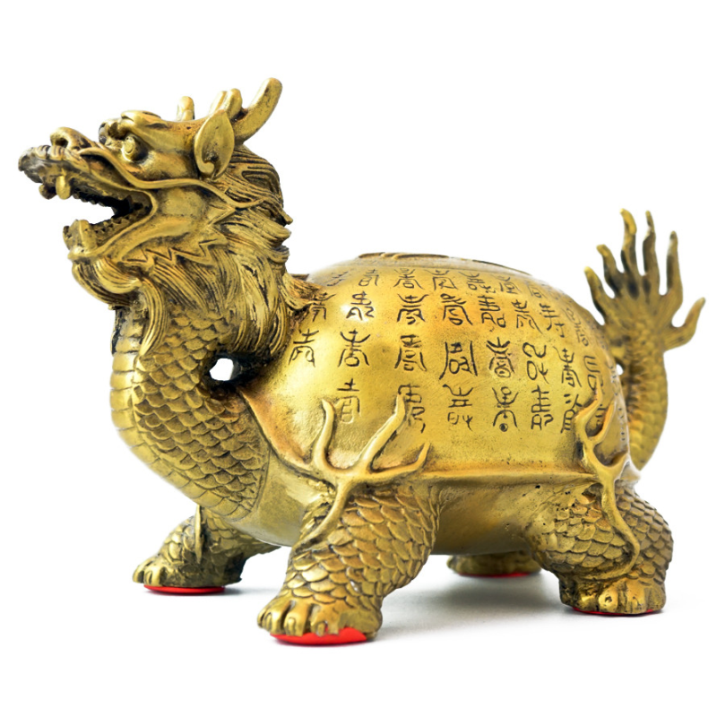 Дракон“я черепаха з мантрами на панцирі