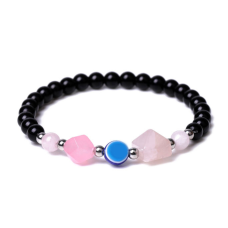 Браслет Пірамідка Рожевий кварц