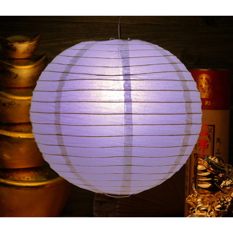 Ліхтар паперовий Куля Бузковий