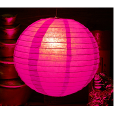 Ліхтар паперовий КУЛЯ Темно-рожевий
