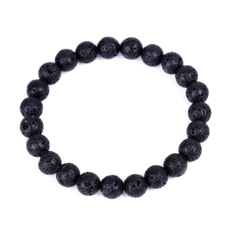 Браслет Лавовий камінь 8мм.