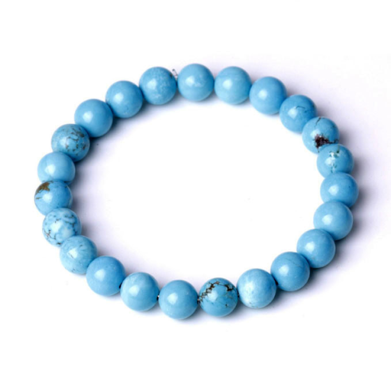 Браслет Бірюза полімерна 8мм.