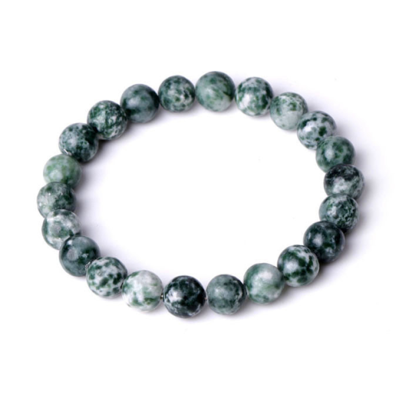 Браслет Моховий агат 8мм.