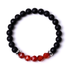 Браслет Лавовий камінь Червоний агат
