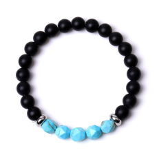 Браслет Лавовий камінь Полімерна бірюза
