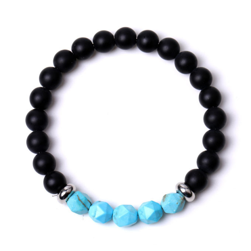 Браслет Лавовий камінь Полімерна бірюза