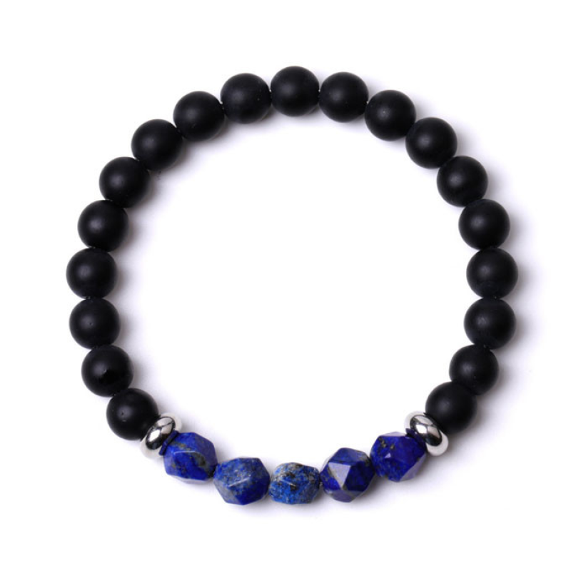 Браслет Лавовий камінь Лазуріт