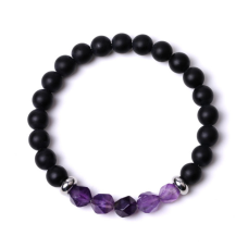 Браслет Лавовий камінь Аметист